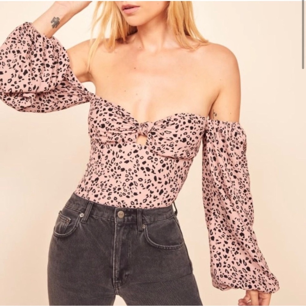 Simi Pink Cheetah Blouse